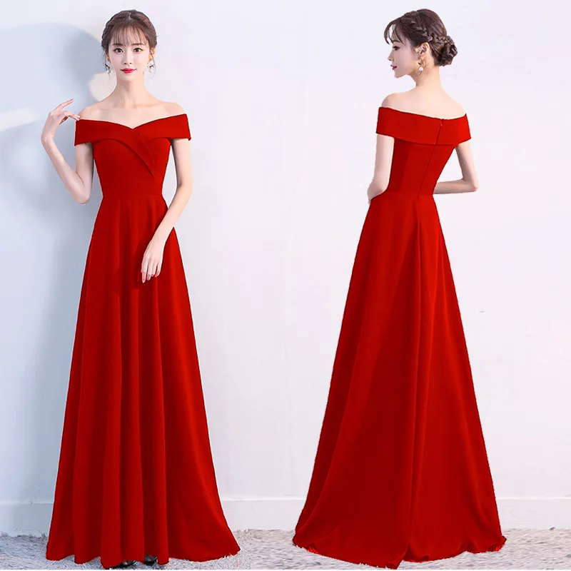 Long Elegant Evening Dress Satin Women Party Gowns Pleated Off-Shoulder High Quality Vestido A-Line Zip Back
Long Elegant Evening Dress Satin Women Party Gowns Pleated Off-Shoulder High Quality Vestido A-Line Zip Back