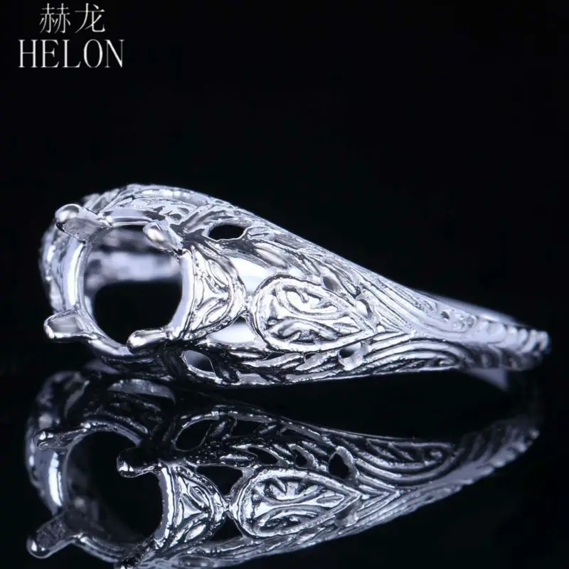 HELON 925 пробы Серебряное женское винтажное антикварное ювелирное обручальное кольцо 6 мм с круглой огранкой полукрепление кольцо Установка оптовая продажа
HELON 925 пробы Серебряное женское винтажное антикварное ювелирное обручальное кольцо 6 мм с круглой огранкой полукрепление кольцо Установка оптовая продажа