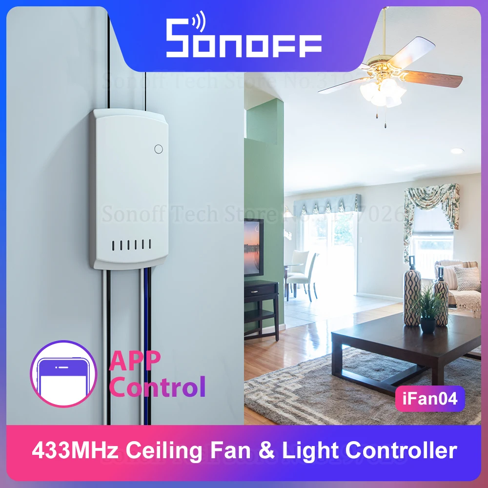 SONOFF iFan04 433 МГц RF 110 В/220 В Потолочный вентилятор и пульт дистанционного управления освещением Wi-Fi Smart Switch Голосовое управление через Google Home Alexa
SONOFF iFan04 433 МГц RF 110 В/220 В Потолочный вентилятор и пульт дистанционного управления освещением Wi-Fi Smart Switch Голосовое управление через Google Home Alexa