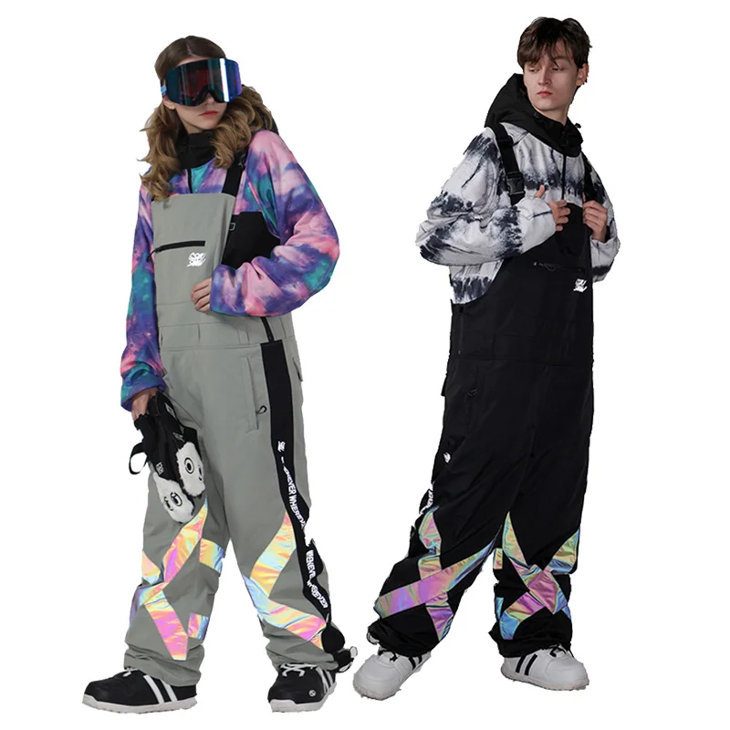 Women's and Men's Snow Pants Winter Ice Trousers Snowboarding Clothing Colorful Luminous Overalls Waterproof Ski Suit Wear Bibs
Women's and Men's Snow Pants Winter Ice Trousers Snowboarding Clothing Colorful Luminous Overalls Waterproof Ski Suit Wear Bibs
