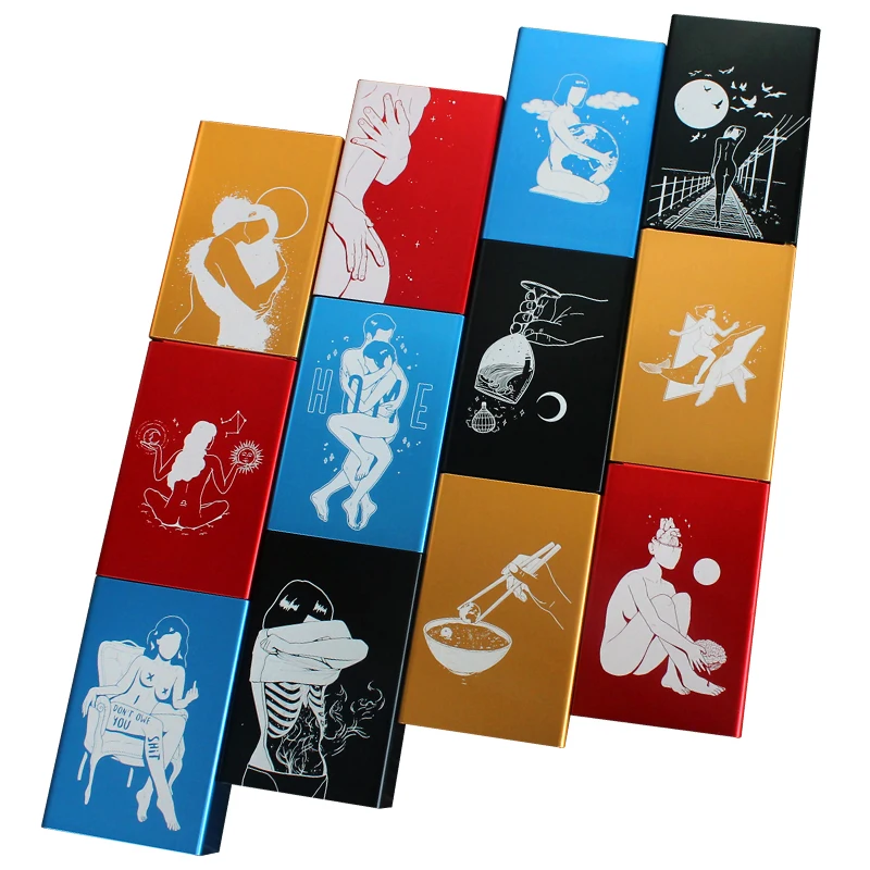 20 Sticks Creative Designs Black Red Blue Gold Metal Aluminum Sliding Cigarette Case Box For Man Custom LOGO Laser Engraving
20 Sticks Creative Designs Black Red Blue Gold Metal Aluminum Sliding Cigarette Case Box For Man Custom LOGO Laser Engraving