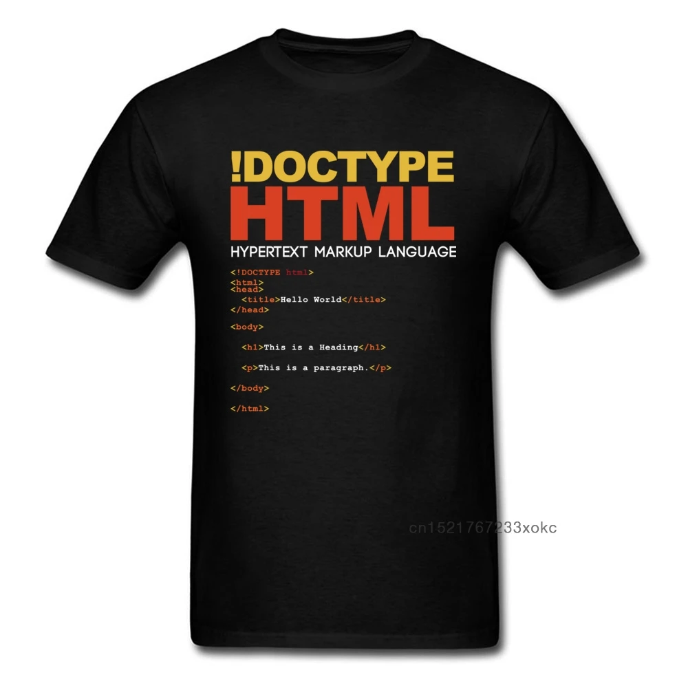 Geek Men T-Shirt HTML T Shirt Drop Shipping Tshirt Funny Tops !Doctype Letter Tees Printed Summer Black Clothes Cotton Fabric
Geek Men T-Shirt HTML T Shirt Drop Shipping Tshirt Funny Tops !Doctype Letter Tees Printed Summer Black Clothes Cotton Fabric