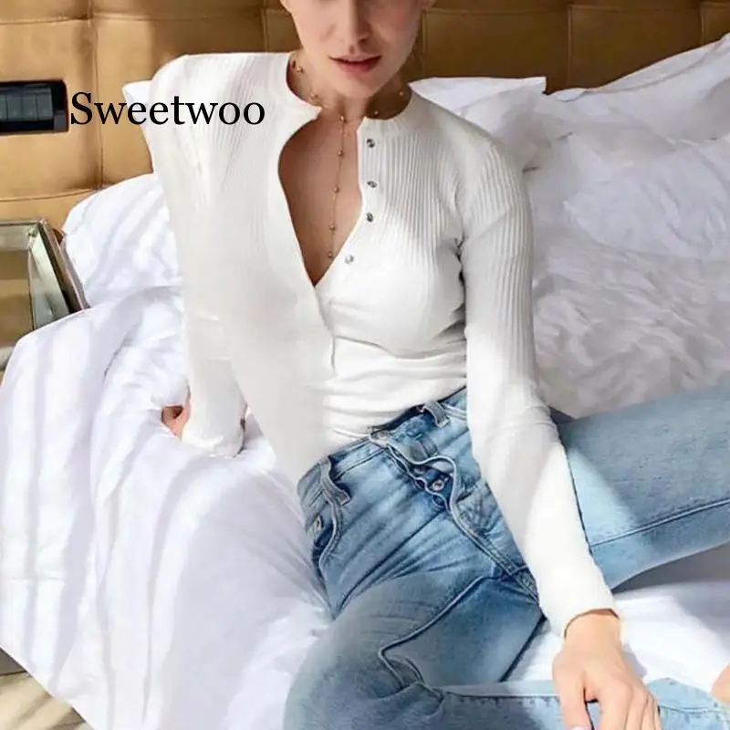 Women Beige Black Long Sleeve Bodysuits Buttons Slim Rompers Ladies Sexy V Neck Knitted Bodysuit
Women Beige Black Long Sleeve Bodysuits Buttons Slim Rompers Ladies Sexy V Neck Knitted Bodysuit