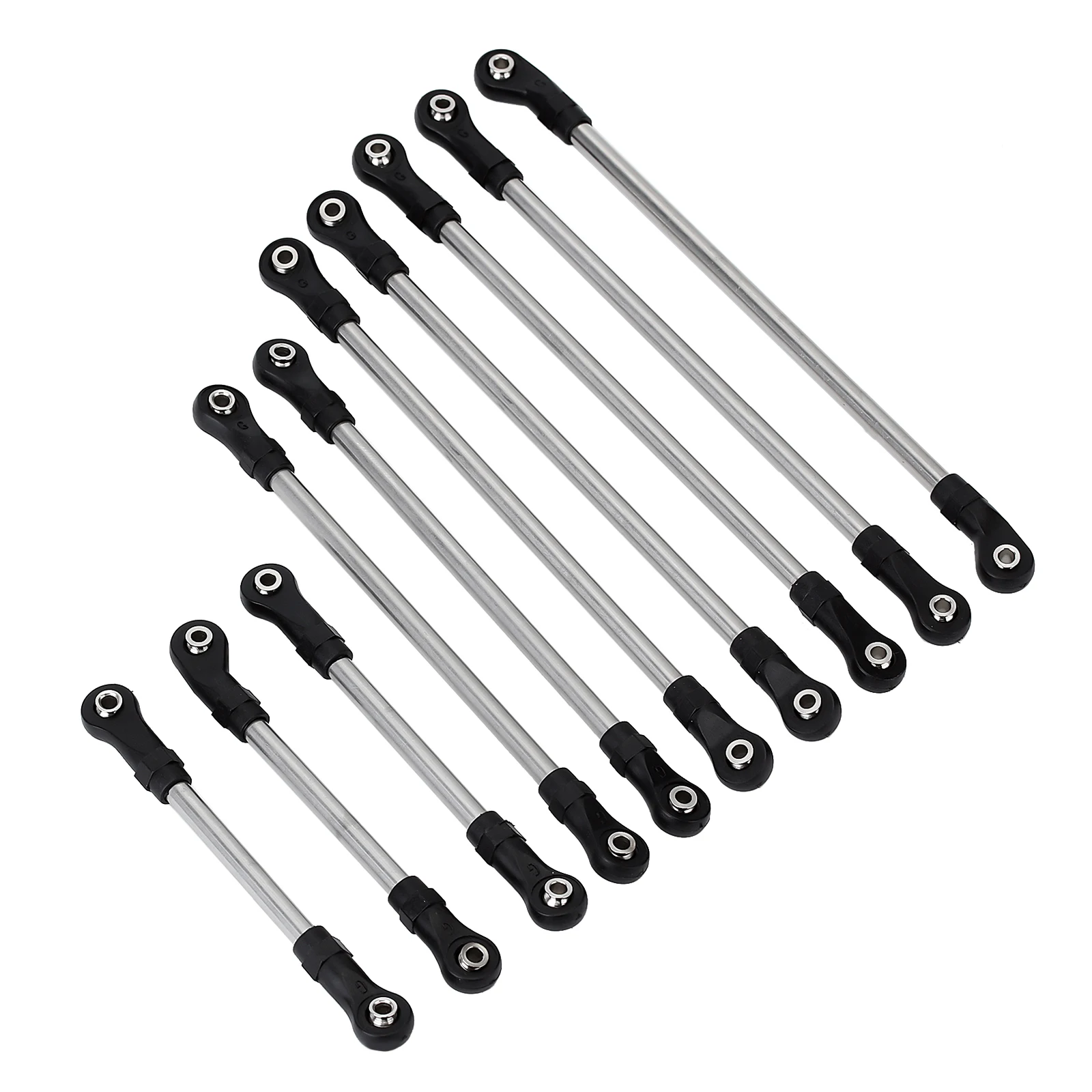 Stainless Steel Unassembled Link&Plastic Rod End 313MM 324MM Wheelbase for 1:10 Scale RC Crawler Car TRX4 TRX-4 TRX6
Stainless Steel Unassembled Link&Plastic Rod End 313MM 324MM Wheelbase for 1:10 Scale RC Crawler Car TRX4 TRX-4 TRX6