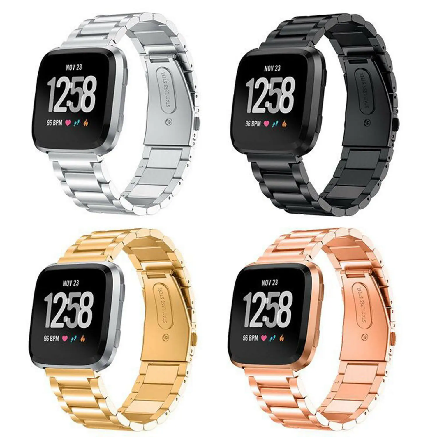 Stainless Steel Metal Bracelet Band for Fitbit Versa 2 Watch Strap Wristband
Stainless Steel Metal Bracelet Band for Fitbit Versa 2 Watch Strap Wristband