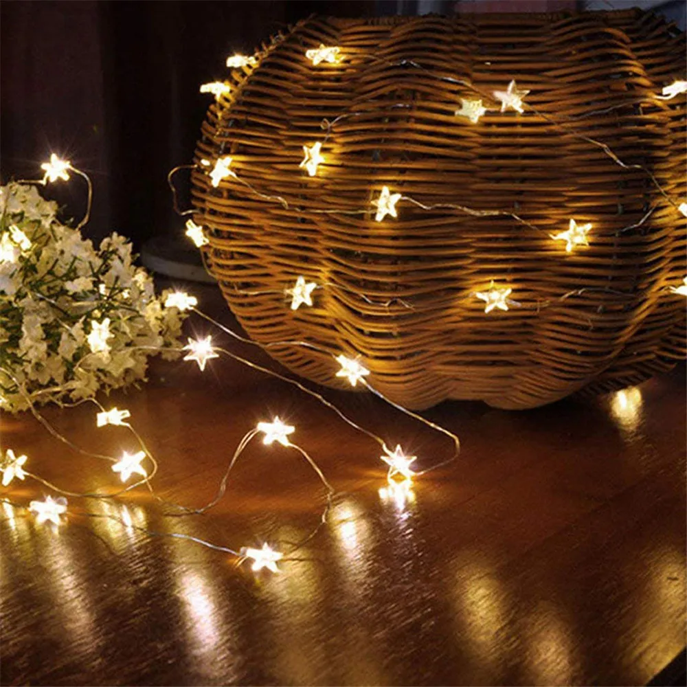 2M/3M/4M LED Star String Decoration Lights Copper wire Christmas Garlands Lamp Holiday Party Wedding Decorative Fairy Lights
2M/3M/4M LED Star String Decoration Lights Copper wire Christmas Garlands Lamp Holiday Party Wedding Decorative Fairy Lights