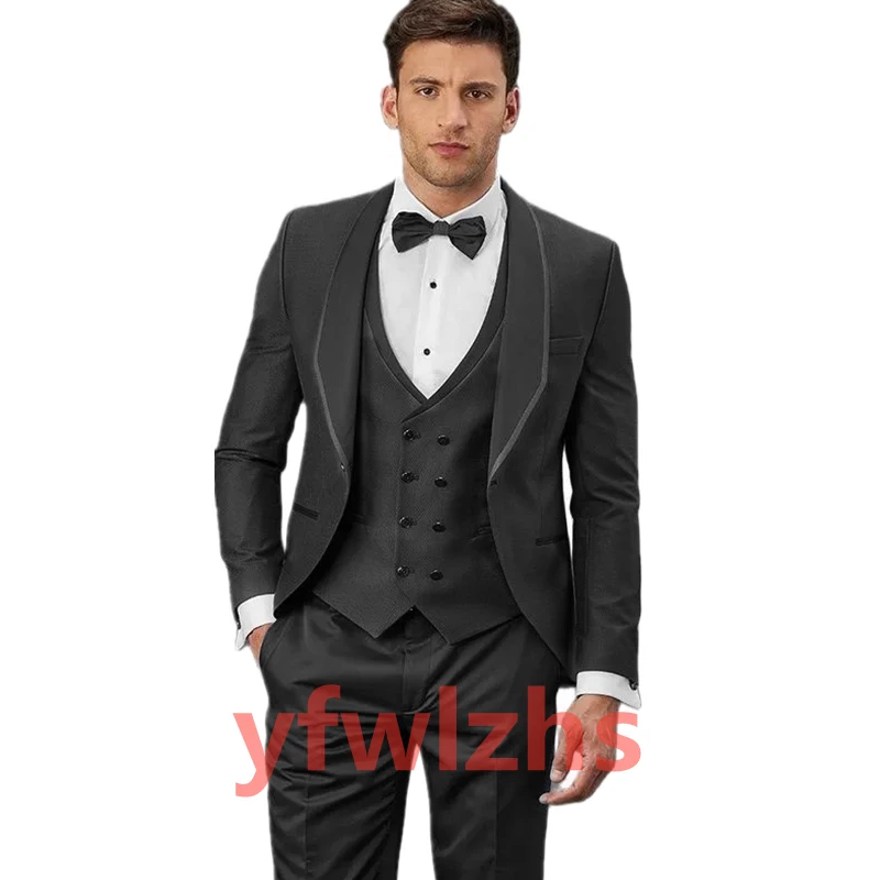 New Arrival One Button Groomsmen Shawl Lapel Groom Tuxedos Men Suits Wedding/Prom Best Blazer ( Jacket+Pants+Vest+Tie) C160
New Arrival One Button Groomsmen Shawl Lapel Groom Tuxedos Men Suits Wedding/Prom Best Blazer ( Jacket+Pants+Vest+Tie) C160