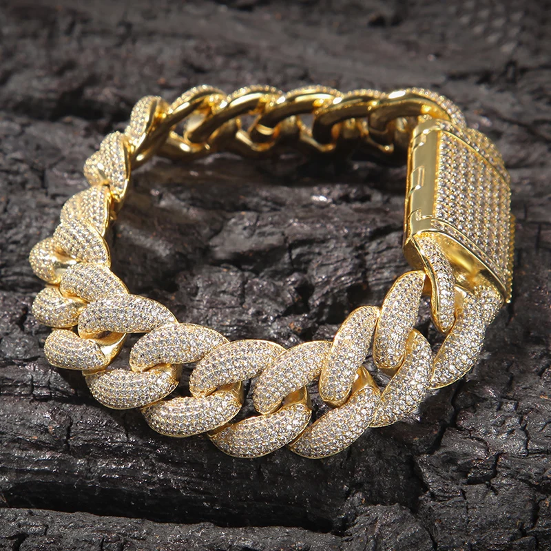HIP Hop AAA+ CZ Stone Paved Bling Iced Out 18mm Round Cuban Link Chain Bracelets Bangle for Men Rapper Jewelry Drop Shipping
HIP Hop AAA+ CZ Stone Paved Bling Iced Out 18mm Round Cuban Link Chain Bracelets Bangle for Men Rapper Jewelry Drop Shipping