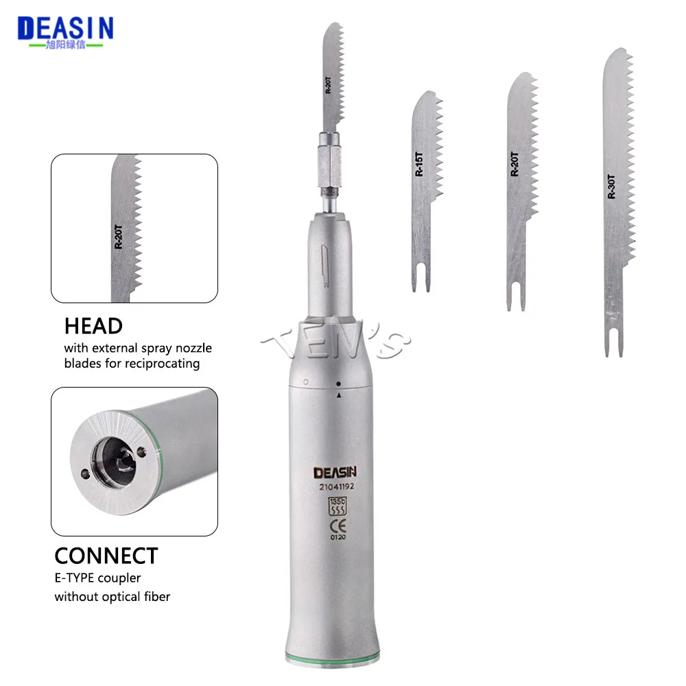 Deasin Dental AS-SGR3-E Saw Handpiece 3:1 Reduction Dental Surgery Handpiece Reciprocating With Stainless Steel Body Tools
Deasin Dental AS-SGR3-E Saw Handpiece 3:1 Reduction Dental Surgery Handpiece Reciprocating With Stainless Steel Body Tools