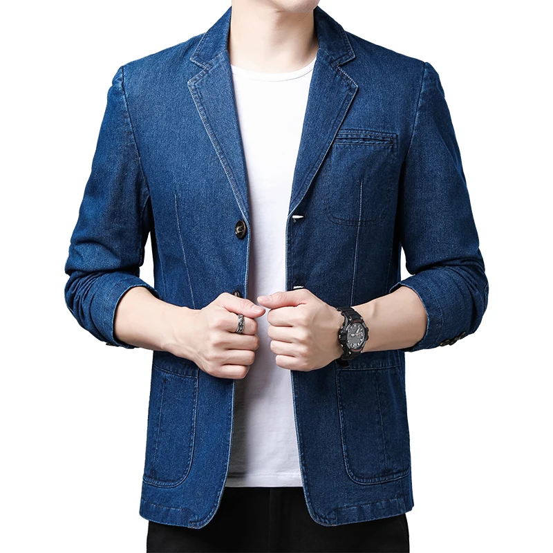 2021 Denim Blazer Men 3XL Fashion Design Mens Suit Outerwear Casual Tall Coat Male Denim Jacket Slim Fit Jeans Blazers
2021 Denim Blazer Men 3XL Fashion Design Mens Suit Outerwear Casual Tall Coat Male Denim Jacket Slim Fit Jeans Blazers