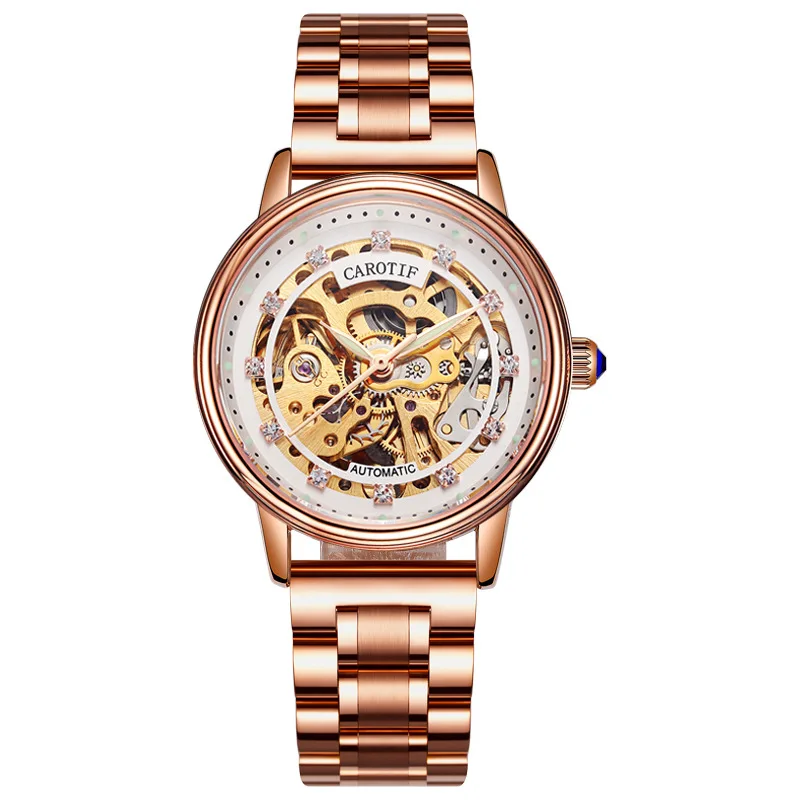 Hot selling fashion trend mechanical watch women's watch full-automatic waterproof luminous hollow out Watches
Hot selling fashion trend mechanical watch women's watch full-automatic waterproof luminous hollow out Watches