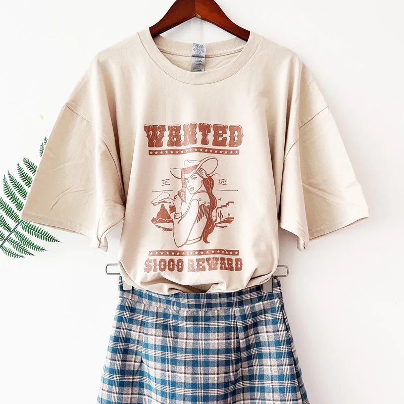 1pcs Fashion CowGirl T-shirts girl high quality soft cotton summer women tees streetwear easy fit femme vestidos dropshipping
1pcs Fashion CowGirl T-shirts girl high quality soft cotton summer women tees streetwear easy fit femme vestidos dropshipping
