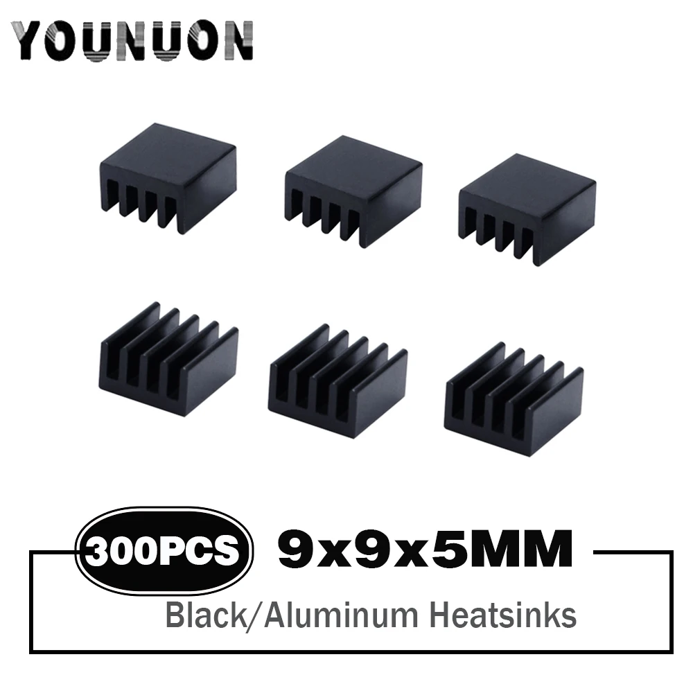 300PCS 9x9x5mm Black Routing CPU Electronic Heatsink Chip MOS Memory Motherboard Heatsink 9x9x5mm
300PCS 9x9x5mm Black Routing CPU Electronic Heatsink Chip MOS Memory Motherboard Heatsink 9x9x5mm