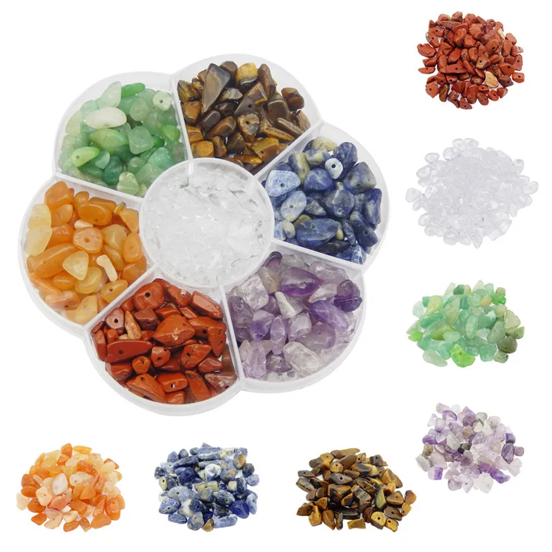 420Pcs Stone Beads 5-8mm Irregular Multicolor Gemstones Loose Crystal Healing Chakra Rocks with Hole for Jewelry Making DIY
420Pcs Stone Beads 5-8mm Irregular Multicolor Gemstones Loose Crystal Healing Chakra Rocks with Hole for Jewelry Making DIY
