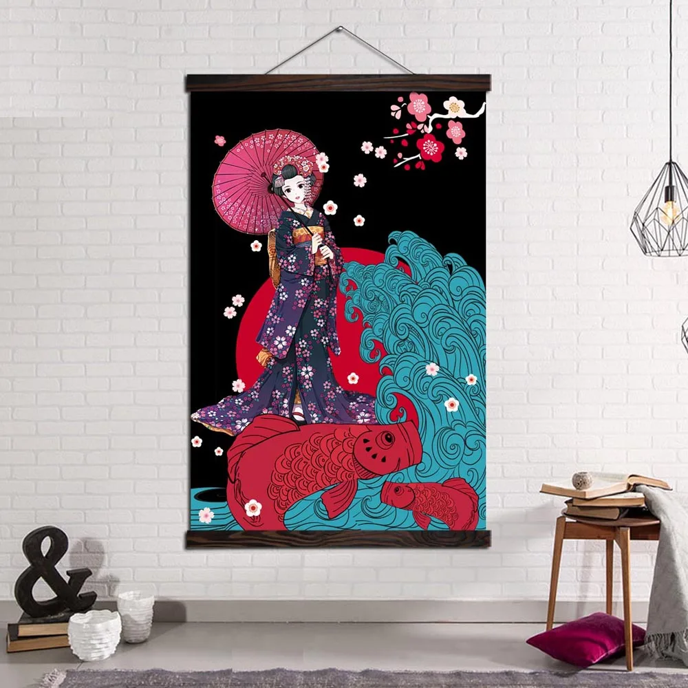 Wall Art Canvas Print and Poster Canvas Painting Modern Pictures Home Decoration Koi Fish Japan Kimono Girl
Wall Art Canvas Print and Poster Canvas Painting Modern Pictures Home Decoration Koi Fish Japan Kimono Girl
