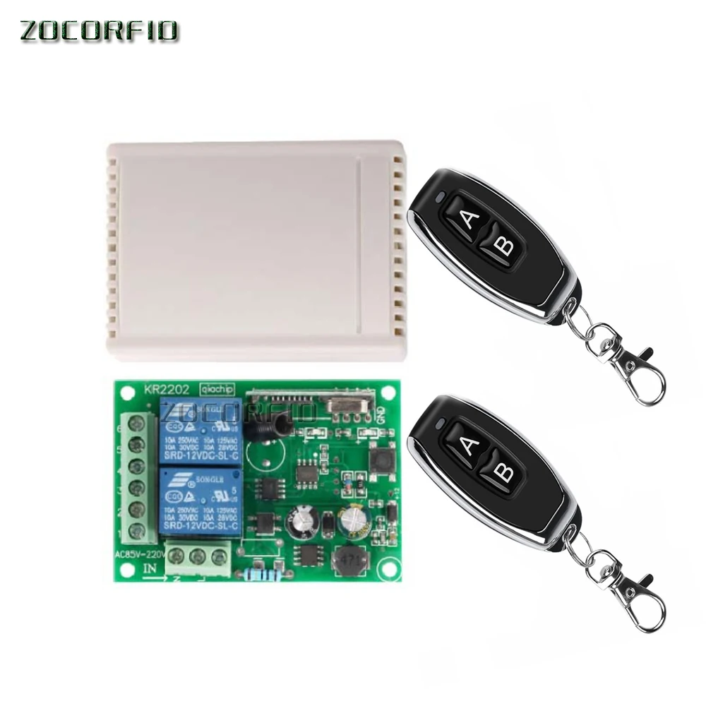 433Mhz Universal Wireless Remote Control Switch AC 220V 110V 120V 2CH Relay Receiver Module and RF 433 Mhz Led Light Transmitter
433Mhz Universal Wireless Remote Control Switch AC 220V 110V 120V 2CH Relay Receiver Module and RF 433 Mhz Led Light Transmitter