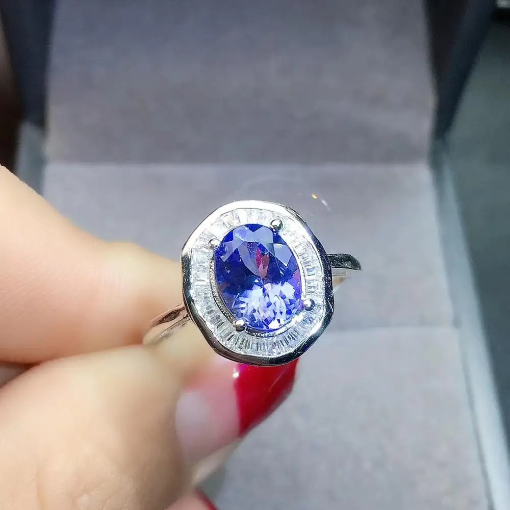 exquisite Tansanite gem Ring 925 silver ornament good color real natural gem 6X8mm size girlfriend birthday gift high-end
exquisite Tansanite gem Ring 925 silver ornament good color real natural gem 6X8mm size girlfriend birthday gift high-end
