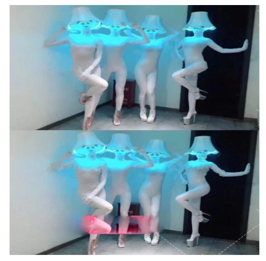 Nightclub bar female singer dance team stage show costume table lamp headgear white party costumes
Nightclub bar female singer dance team stage show costume table lamp headgear white party costumes