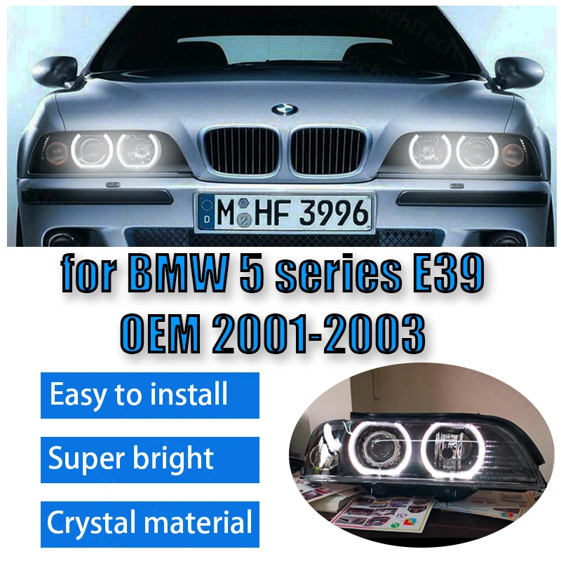 Дневной Фотографический стиль, фотосессия 6000K, белое кольцо для BMW 5 серии E39 OEM 2001-2003, Кристальные глаза ангела
Дневной Фотографический стиль, фотосессия 6000K, белое кольцо для BMW 5 серии E39 OEM 2001-2003, Кристальные глаза ангела