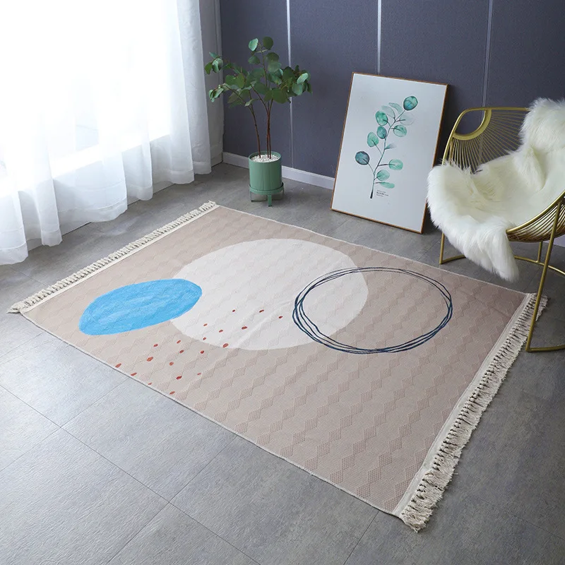 Nordic Hand Woven Cotton Linen Carpet Bedroom Door Mat Home Tapestry Decorative Bedside Blanket Living Room Carpet Area Rug
Nordic Hand Woven Cotton Linen Carpet Bedroom Door Mat Home Tapestry Decorative Bedside Blanket Living Room Carpet Area Rug