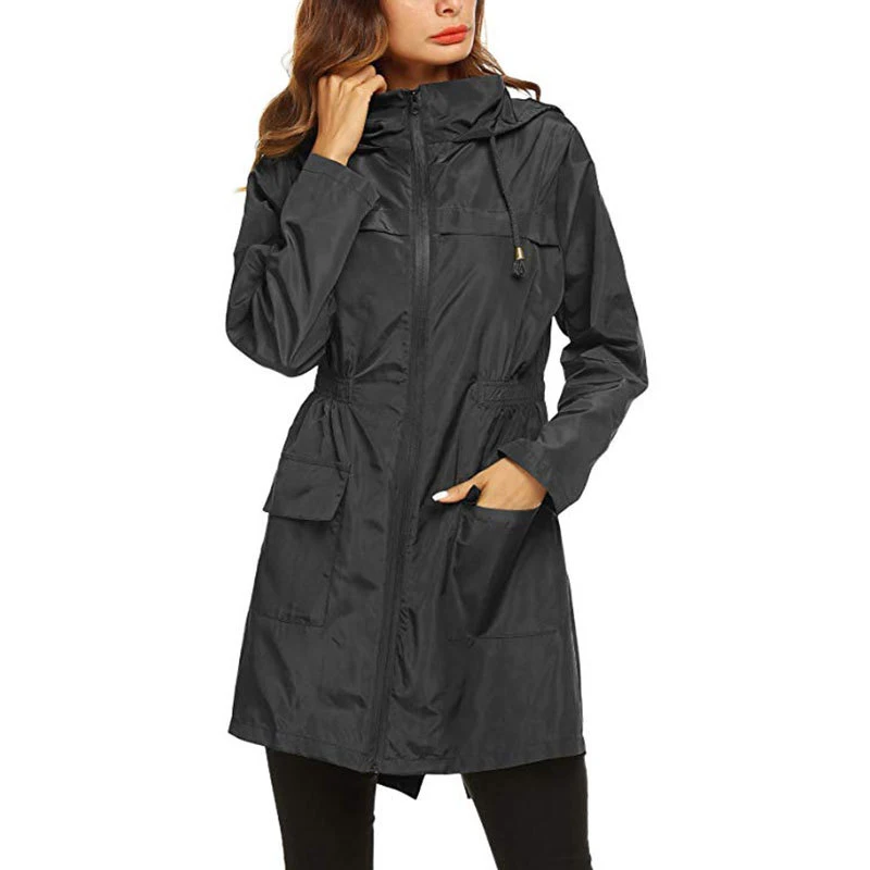 Women Zipper Hooded Raincoat Waterproof Quick-drying Breathable Windproof Long Coat EIG88
Women Zipper Hooded Raincoat Waterproof Quick-drying Breathable Windproof Long Coat EIG88