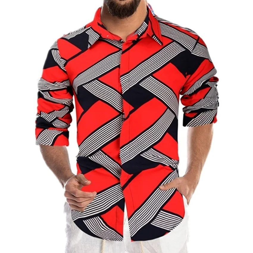 African Clothing for Men Stripped Printed Slim Long Sleeve Male Dashiki Shirt Summer Button Casual Fashion Tops M-4XL Streetwear
African Clothing for Men Stripped Printed Slim Long Sleeve Male Dashiki Shirt Summer Button Casual Fashion Tops M-4XL Streetwear