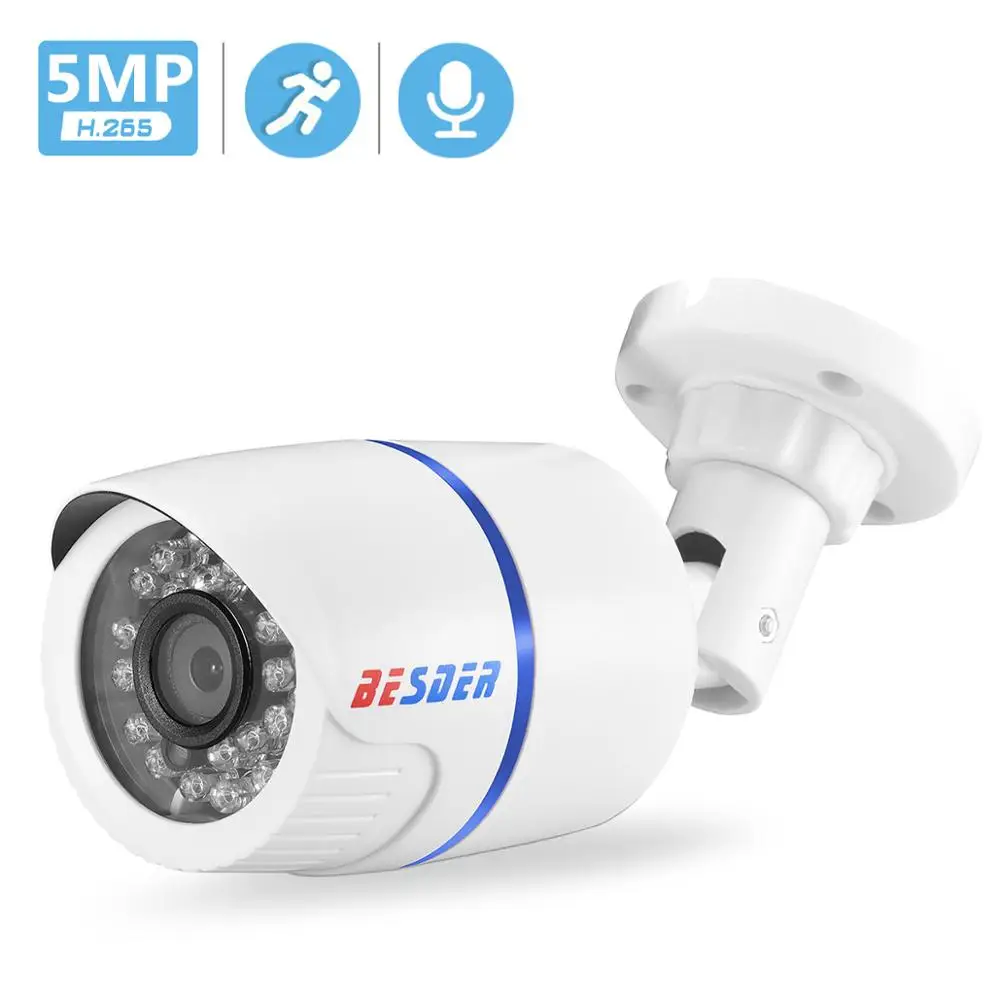 BESDER H.265 Audio 2MP 3MP 5MP CCTV IP Security Camera Motion Detection Alert Outdoor CCTV Surveillance Camera IP Night Vision
BESDER H.265 Audio 2MP 3MP 5MP CCTV IP Security Camera Motion Detection Alert Outdoor CCTV Surveillance Camera IP Night Vision