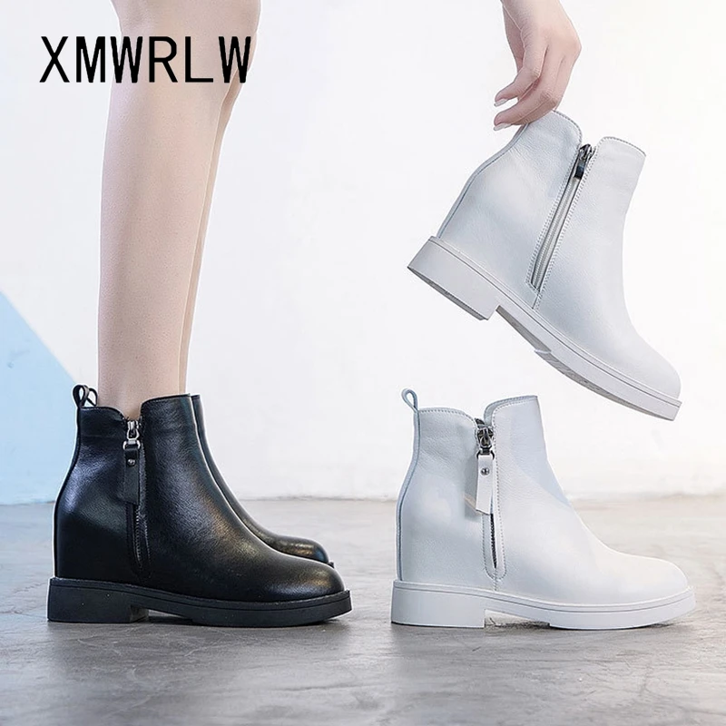 XMWRLW 2020 Autumn Winter Genuine Leather Ankle Boots For Women Warm Plush Winter Shoes Height Increasing Ladies Ankle Boots
XMWRLW 2020 Autumn Winter Genuine Leather Ankle Boots For Women Warm Plush Winter Shoes Height Increasing Ladies Ankle Boots