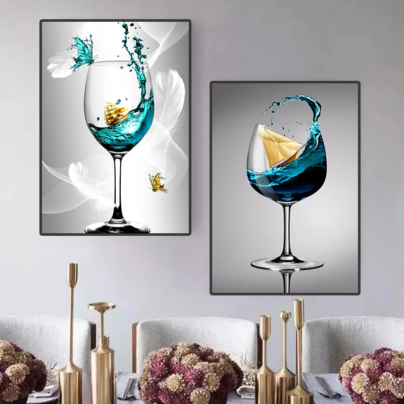 Europe Blue Wine Glass Butterfly Goblet Canvas Painting Modern Abstract Nordic Alcohol Posters and Prints Wall Art Home Decor
Europe Blue Wine Glass Butterfly Goblet Canvas Painting Modern Abstract Nordic Alcohol Posters and Prints Wall Art Home Decor