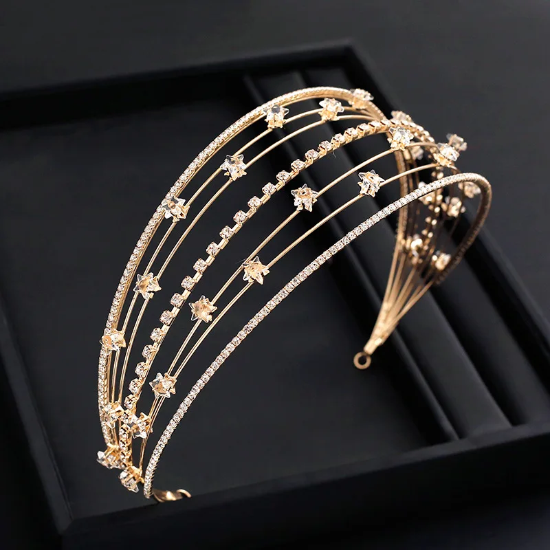 Multi-layer Crystal Star Headbands Hair Accessories For Women Luxury Bride Tiara Headpiece Crown Hair Band Wedding Jewelry Gift
Multi-layer Crystal Star Headbands Hair Accessories For Women Luxury Bride Tiara Headpiece Crown Hair Band Wedding Jewelry Gift