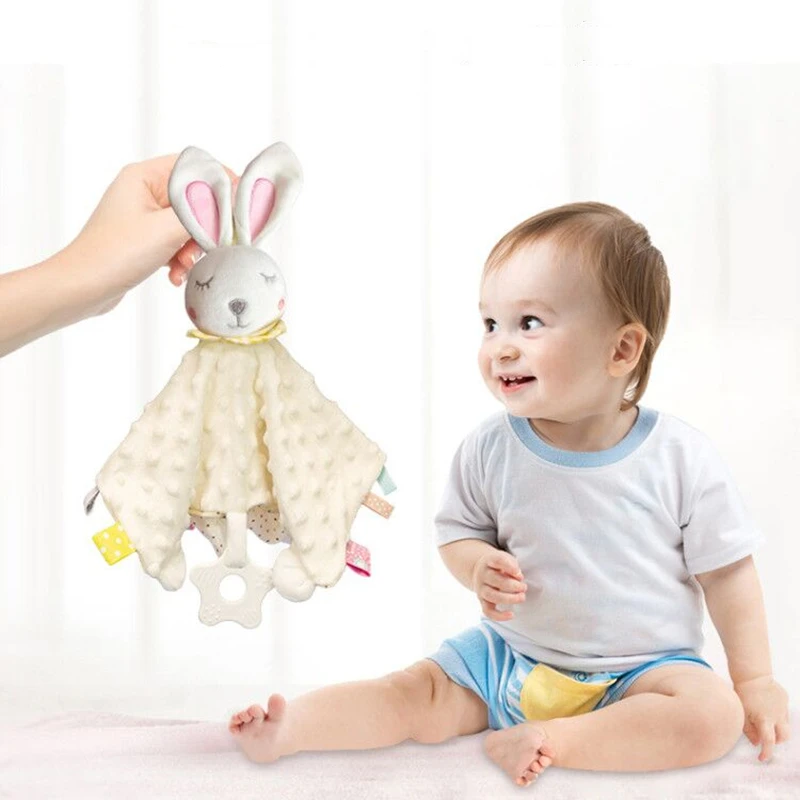 Baby Rattle Bunny Soothing Towel With Teether/ Ring Paper/ Bell Infant Training Toys Finger Sensory Development
Baby Rattle Bunny Soothing Towel With Teether/ Ring Paper/ Bell Infant Training Toys Finger Sensory Development