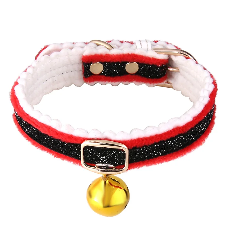 Cute Pet Cat Dog Collar Christmas Pet Golden Bell Collar Adjustable Size Cloth Dog Cat Necklace Collar Tie Pet Supplies
Cute Pet Cat Dog Collar Christmas Pet Golden Bell Collar Adjustable Size Cloth Dog Cat Necklace Collar Tie Pet Supplies