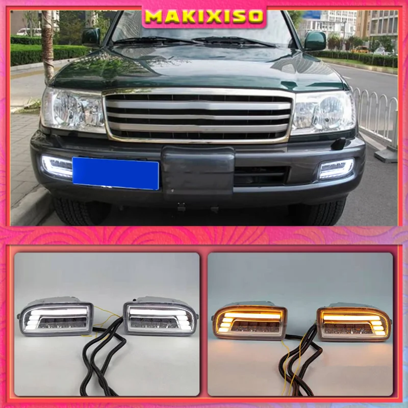 2PCS LED Fog Lights for TOYOTA LAND CRUISER 100 LC100 1998-2008 DRL Turn signal Driving Lamp fog light UZJ100 FZJ100
2PCS LED Fog Lights for TOYOTA LAND CRUISER 100 LC100 1998-2008 DRL Turn signal Driving Lamp fog light UZJ100 FZJ100