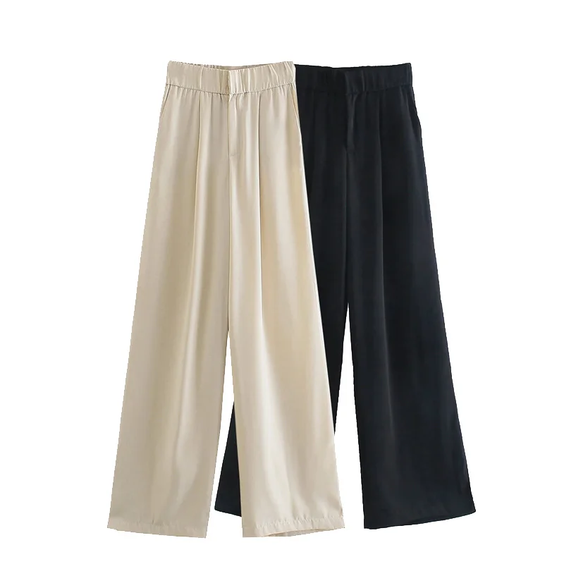 Summer Women Chic Fashion Side Pockets Darts Wide Leg Pants Vintage High Waist Zipper Fly Female Trousers
Summer Women Chic Fashion Side Pockets Darts Wide Leg Pants Vintage High Waist Zipper Fly Female Trousers
