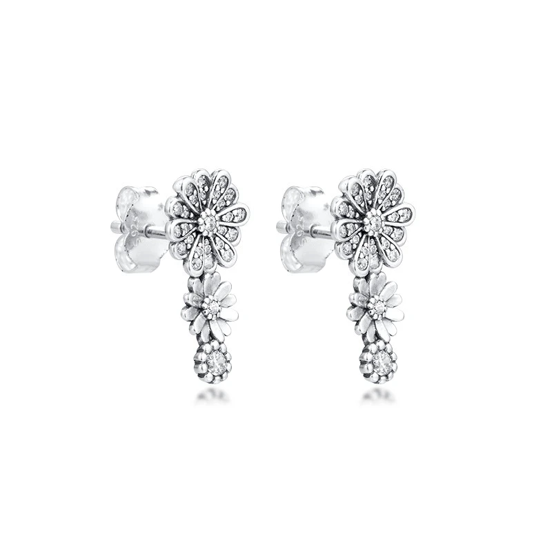 Sparkling Daisy Flower Trio Stud Earrings Elegant Jewelry Making 925 Original Silver Fashion Earring Studs
Sparkling Daisy Flower Trio Stud Earrings Elegant Jewelry Making 925 Original Silver Fashion Earring Studs