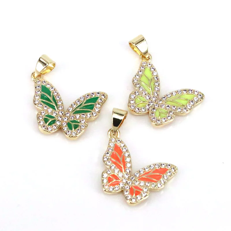 10Pcs Gold Color Crystal Cz Butterfly Enamel Charms Pendant For Women Necklace Supplies Jewelry making Accessories
10Pcs Gold Color Crystal Cz Butterfly Enamel Charms Pendant For Women Necklace Supplies Jewelry making Accessories