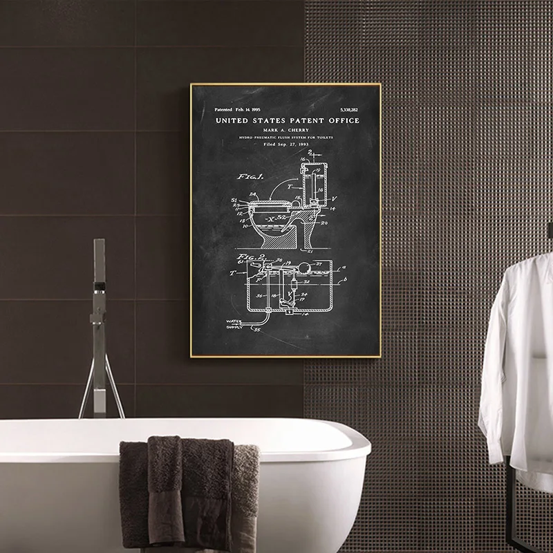 Water Closet Toothpaste Toilet Paper Patent Funny Poster Vintage Canvas Print Wall Art Picture Painting Modern Bathroom Decor
Water Closet Toothpaste Toilet Paper Patent Funny Poster Vintage Canvas Print Wall Art Picture Painting Modern Bathroom Decor