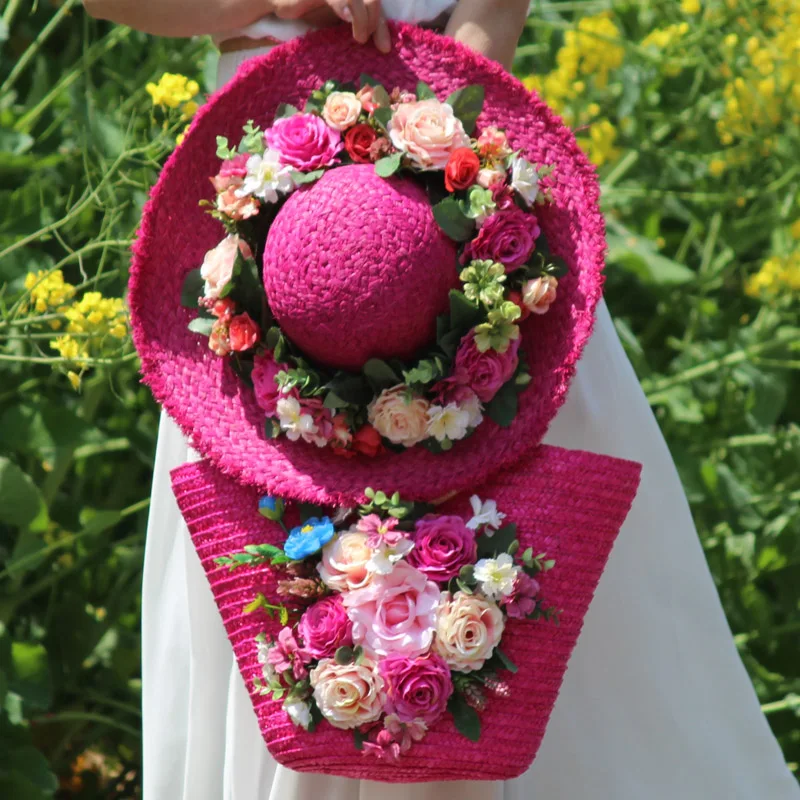 Summer Holiday Vacation Casual Bohemia Tote and Hat Colorful Flower Wave Raffia Rattan Handbag Women Fashion Straw Beach Bag
Summer Holiday Vacation Casual Bohemia Tote and Hat Colorful Flower Wave Raffia Rattan Handbag Women Fashion Straw Beach Bag