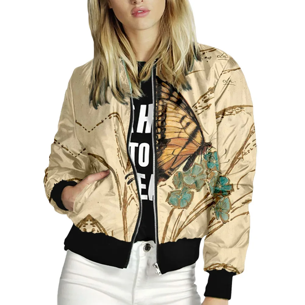 Women Print Jackets Autumn Winter Casual Women Basic Jackets Coats Jacket Bomber Female Baseball Slim Jacket Outwears
Women Print Jackets Autumn Winter Casual Women Basic Jackets Coats Jacket Bomber Female Baseball Slim Jacket Outwears