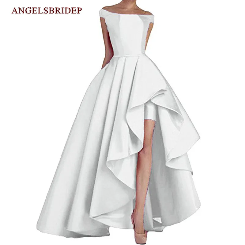 Simple Off-Shoulder Satin Prom Dresses Vestido De Festa Side High-Low Design Abendkleid Formal Celebrity Party Gowns Hot Sold
Simple Off-Shoulder Satin Prom Dresses Vestido De Festa Side High-Low Design Abendkleid Formal Celebrity Party Gowns Hot Sold