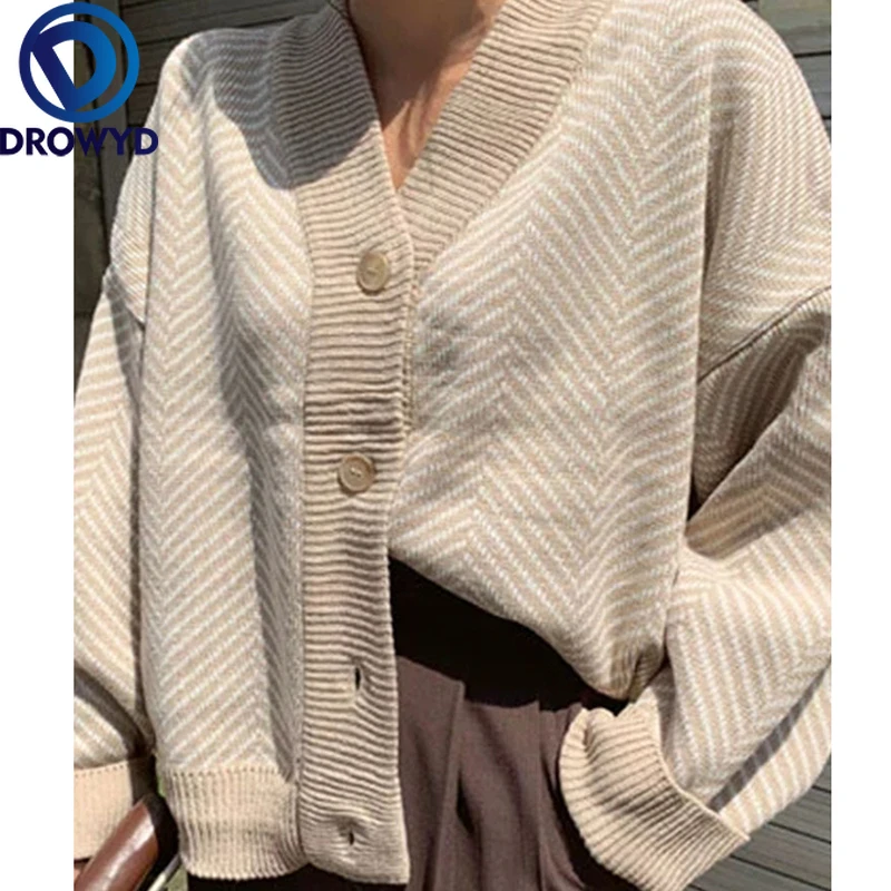 Women Vintage Cardigan Sweater 2020 Fall Soft Cotton Loose Knitted Hot Tide V-Neck Thick Winter Korean Casual Simple Chic Jacket
Women Vintage Cardigan Sweater 2020 Fall Soft Cotton Loose Knitted Hot Tide V-Neck Thick Winter Korean Casual Simple Chic Jacket