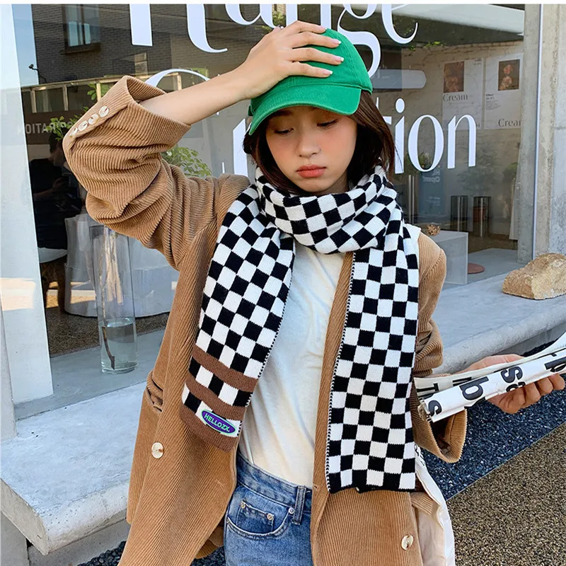 New Woman Autumn And Winter new Korean color net red wind Checkerboard scarf cute student decoration warm long Color grid bib
New Woman Autumn And Winter new Korean color net red wind Checkerboard scarf cute student decoration warm long Color grid bib