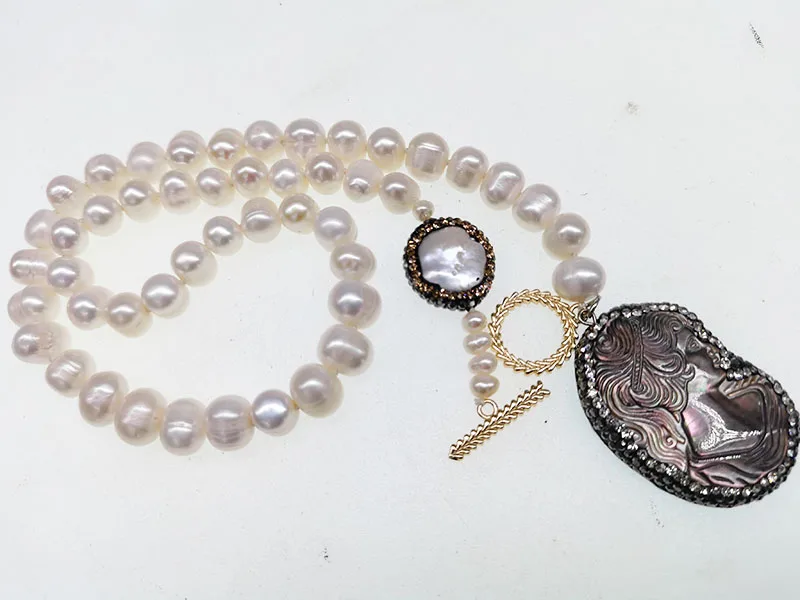 white pearl round necklace+zircon beauty shell pendant necklace freshwater pearl 50cm FPPJ
white pearl round necklace+zircon beauty shell pendant necklace freshwater pearl 50cm FPPJ