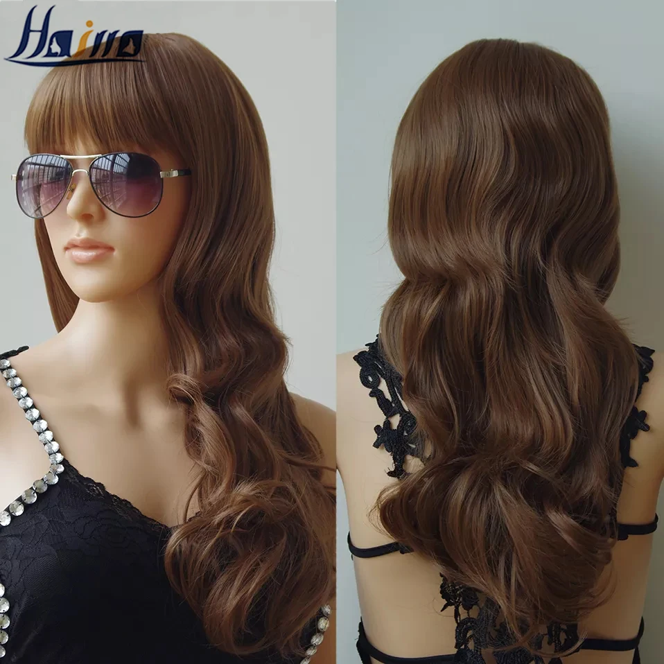HAIRRO 19inch 48cm long body Wave Synthetic Wigs black Cosplay wig with bangs brown Red Hair wig party womens wigs
HAIRRO 19inch 48cm long body Wave Synthetic Wigs black Cosplay wig with bangs brown Red Hair wig party womens wigs