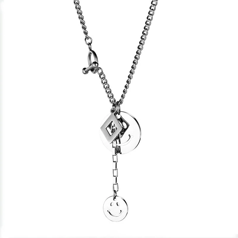 Personalized Smiling Face Pendant Necklace Fashion Metal Stainless Steel For Women Men Party Accessories Jewelry Gift 2021
Personalized Smiling Face Pendant Necklace Fashion Metal Stainless Steel For Women Men Party Accessories Jewelry Gift 2021