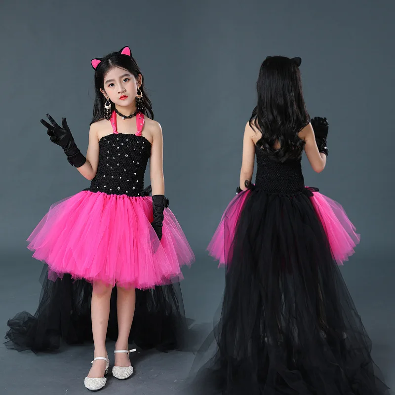 Children Halloween Party Cosplay Tutu Dresses Handmade Baby Girls Birthday Party Costumes Cat Cosplay Clothes Luxury Dress
Children Halloween Party Cosplay Tutu Dresses Handmade Baby Girls Birthday Party Costumes Cat Cosplay Clothes Luxury Dress