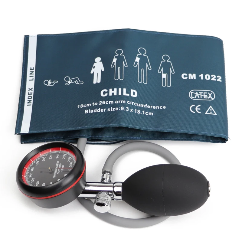 Child Professional Manual Blood Pressure Monitor Heart Rate Meter BP Cuff Upper Arm Aneroid Sphygmomanometer with Pressure Gauge
Child Professional Manual Blood Pressure Monitor Heart Rate Meter BP Cuff Upper Arm Aneroid Sphygmomanometer with Pressure Gauge
