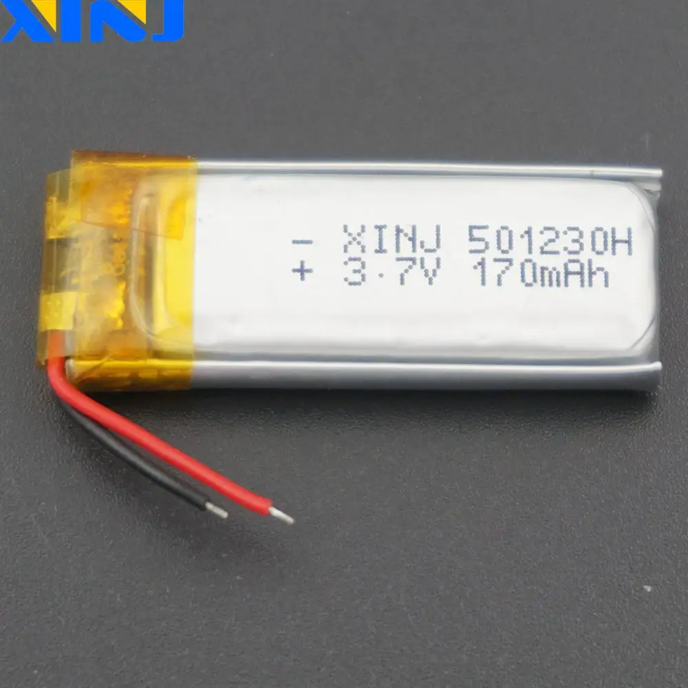 3.7V 170 mAh Polymer Li Lithium Lipo Battery 501230 Li-ion For DVC Mp3 Mp4 Record Pen Headset Headphones Bluetooth Speaker
3.7V 170 mAh Polymer Li Lithium Lipo Battery 501230 Li-ion For DVC Mp3 Mp4 Record Pen Headset Headphones Bluetooth Speaker
