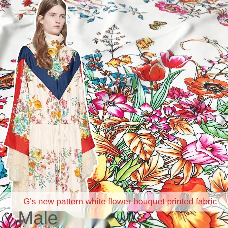 Italian Luxury Brand Fashion 100% Polyester Bouquet Printed Stretch Satin Fabric Wholesale Cloth for Dress
Italian Luxury Brand Fashion 100% Polyester Bouquet Printed Stretch Satin Fabric Wholesale Cloth for Dress