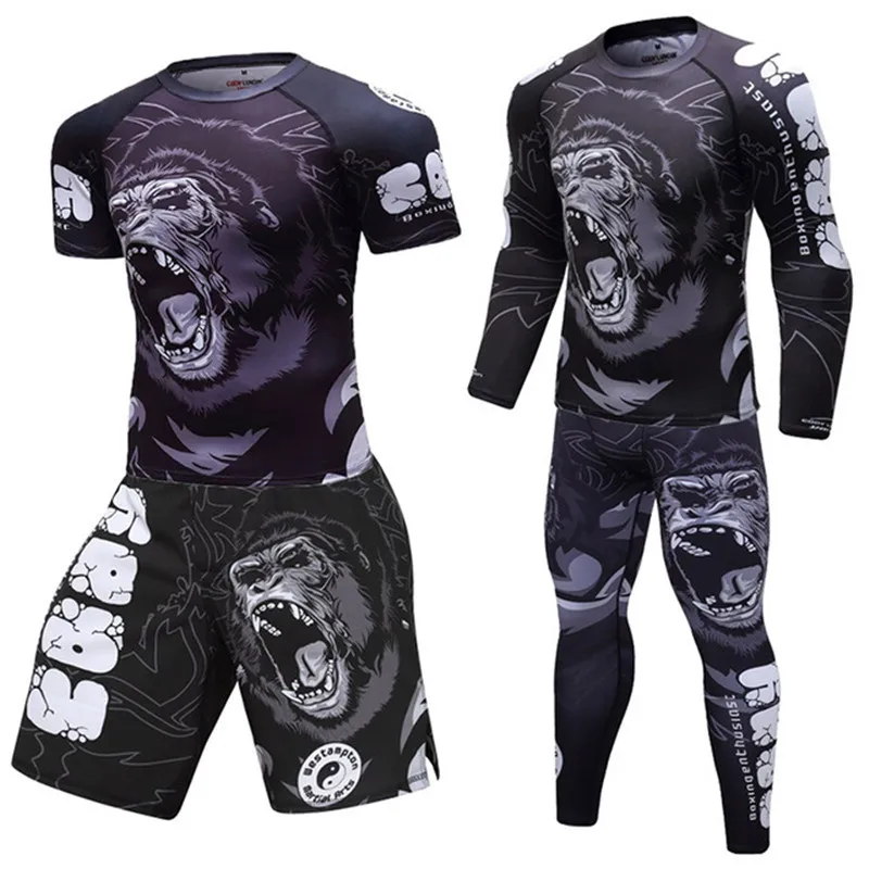 Men's Compression Sportswear Gym Training Clothes MMA Rashguard Workout Sport Suits Quick Dry Running Shirt Tights Set Tracksuit
Men's Compression Sportswear Gym Training Clothes MMA Rashguard Workout Sport Suits Quick Dry Running Shirt Tights Set Tracksuit